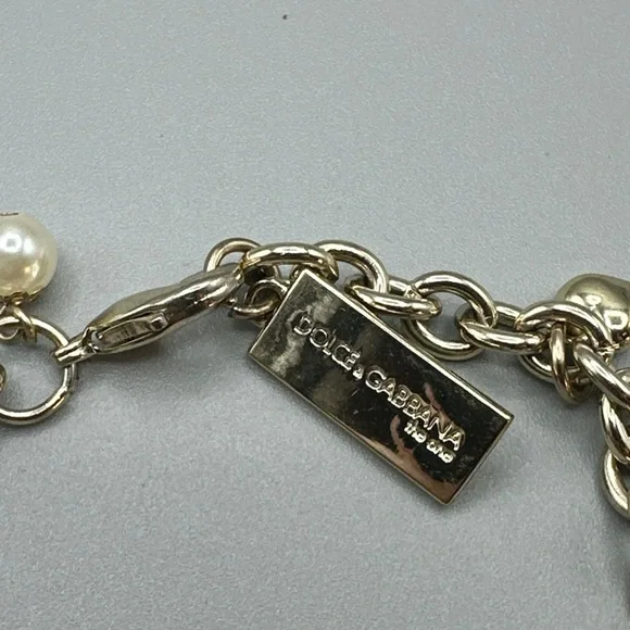 Dolce & Gabbana Gold and Black Charm Bracelet - Picture 2 of 5